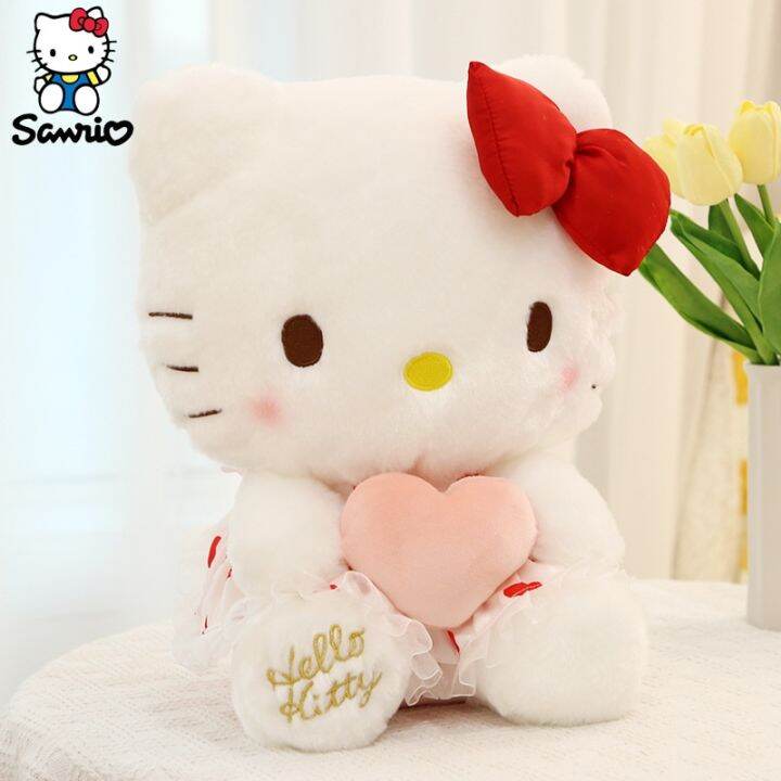 หมอนตุ๊กตาหัวใจคิวปิดยัดไส้ผ้าขนสัตว์สัตว์สำหรับเด็ก-sanrio-plushie-ลายตุ๊กตาหนานุ่ม-hello-kitty-ของขวัญวันเกิดเด็กผู้หญิงสำหรับเด็ก