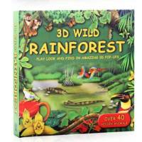หนังสือป๊อบอัพ สามมิติ 3D WILD RAINFOREST Play look and find in amazing 3D pop-ups Over 40 Hidden Animals