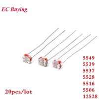 20ชิ้นแสงขึ้นอยู่กับต้านทานต้านทานแสงที่มีความสำคัญโฟโตอิเล็กทริค Photoresistor 5549 5539 5537 5528 5516 5506 12528 Gl5 12