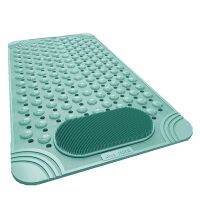 1 Pcs Bathroom Mat 3D Cobblestone Pattern Absorbent Bath Rug Toilet Hallway Non-Slip Doormat Washable Green