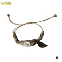 ?【Lowest price】WORE ต้นไม้ป่ากำไลข้อมือเซรามิกแบบ DIY ปรับได้ด้วยมือเครื่องประดับของขวัญสำหรับผู้หญิง