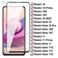 11D Protective Glass For Xiaomi Redmi 10 11 Prime 10A 10C Tempered Screen Protector Note 10T 10S 11T 11S 11SE 11E Pro Glass Film