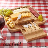 Useful Tools Wood Bamboo Cheese Cutter Knife Slicer Sets Kit Kitchen Board Charcuterie Platter Serving Tray for Wine Crackers