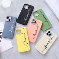 【CC】 Caixa personalizada do telefone nome tampa macia silicone projeto italiano coração iPhone 14 13 12 pro máximo X XS XR 7 8