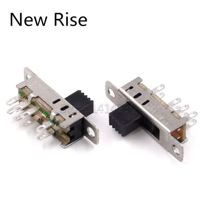 【YF】ↂ✒☽  10Pcs SS23E04 Toggle 8 Pins 3 files 2P3T DP3T Handle high 5mm slide switch