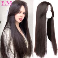 【CW】 Wig Blcak Straight Hair With Bangs Wear Synthetic Heat-resistant Mid-length Wigs