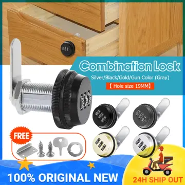 Digital Cabinet Lock Digital Combination Lock Cabinet Locks with Combination  Zinc Alloy Combination Safe Lock Round Cam Cabinet Lock with Key for Office  Home Cabinet(Installation Thickness 36mm) 