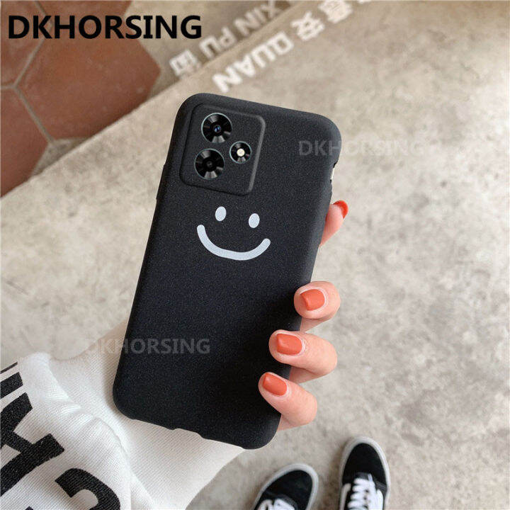 dkhorsing-ผิวสัมผัสที่ปลอกอ่อนสำหรับ-realme-c53ลวดลายรอยยิ้มน่ารักเคสโทรศัพท์เคลือบ2023-realmec53