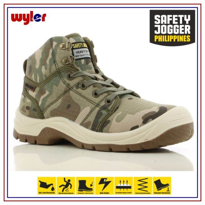 Safety Jogger Desert Camo S1p High Cut Safety Shoes Work Boot Footwear