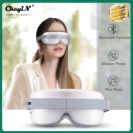 CkeyiN Máy mát-xa trị liệu mắt công nghệ rung nhiệt tích hợp Bluetooth nghe nhạc thư giãn hỗ trợ giảm khô mắt mỏi mắt cải thiện lưu thông máu có thể gập lại và sạc bằng cáp USB - INTL thumbnail