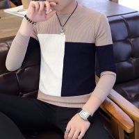 CODHaley Childe 【Ready Stock】Round Neck Geometric Patterns Sweater Men Casual Slim Fit Pullover Warm Clothes M-3XL