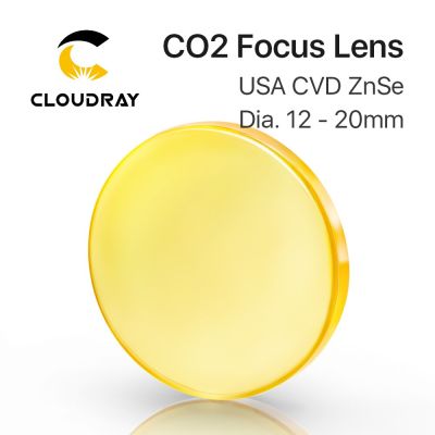 Cloudray USA CVD ZnSe Focus Lens Dia. 12mm FL 38.1/50.8mm 1.5"/2" for CO2 Laser Engraving Cutting Machine Free Shipping