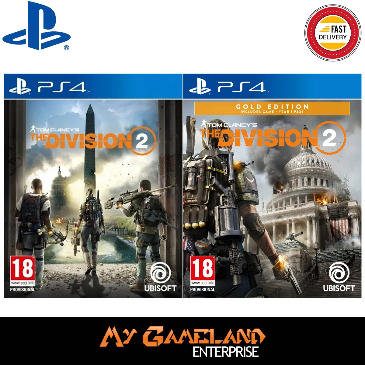 PS4 Tom Clancys The Division 2 Standard / Gold (R2/R3)(English/Chinese) PS4 Games | Lazada