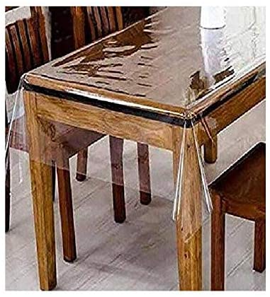 Clear Vinyl Tablecloth Protector Waterproof/Oil-Proof Plastic Sheet Table Cover 
