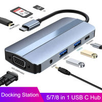 USB C ฮับ Type C ถึง RJ45การ์ดเน็ตเวิร์ก USB2.0 USB3.0ฮับ USB USB การ์ด SD สำหรับคอมพิวเตอร์พีซีบัตร TF