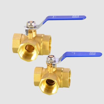 1/4" 3/8" 1/2" 3/4"1"BSP Female Brass Full Port T-Port L-Port 3 Way Ball Valve Connector Adapter For Water Oil Air Gas Plumbing Valves