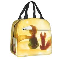 ☾♈ The Little Prince Insulated Lunch Bags for School Office French Fiction Le Petit Prince Thermal Cooler Bento Box Women Children