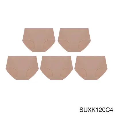 [ แพ็ค 5 ชิ้น ]Sabina กางเกงชั้นใน Seamless Fit รุ่น Soft Collection รหัส SUXK120 สีเนื้อแทน