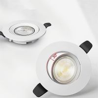 Tricolor Changeable Ultra-thin Embedded LED Ceiling Lamp Downlight COB 7W10W12W15W Anti Glare AC90V-220V Household Light Indoor