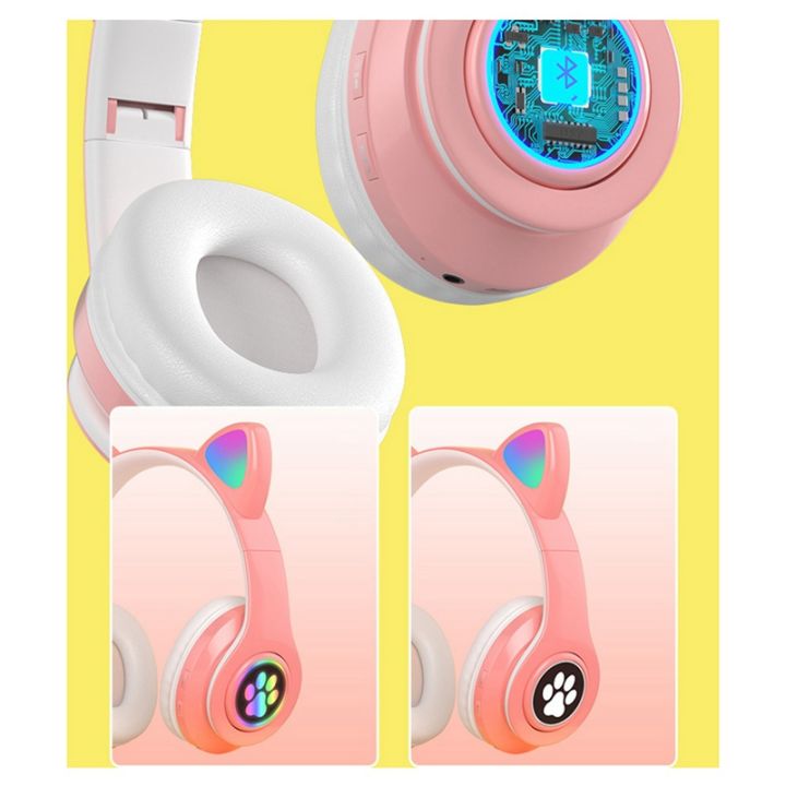 1-piece-b39-cute-ears-gaming-headphones-stereo-music-foldable-headset-with-mic-black