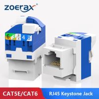 ZoeRax 10PCS Cat5e Cat6 RJ45 Keystone Jack Module Connector Network Coupler Ethernet Wall Jack No Punch Down Tool Required