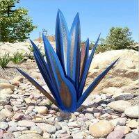 โลหะ Agave Plant ตกแต่ง Tequila Rustic Art ประติมากรรมสำหรับลานกลางแจ้ง Garden Yard Art