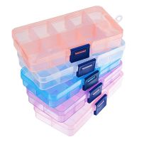 ∈№▼ 10Grids Plastic Organizer Box Clear Removable Storage Container Jewelry Case Adjustable Divider Box DIY Craft Jewelry Containers