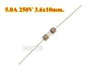 (10ตัว) 5A , 5.0A 250V , T5AL250V Glass Fuse , ฟิวส์หลอดแก้วมีขา ขนาดเล็ก 3.6x10mm.