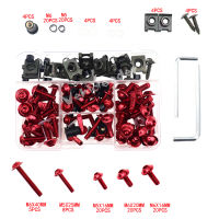 7สี177Pcs Universal รถจักรยานยนต์กระจก Fairing Bolts สกรูสำหรับ Honda Yamaha Kawasaki Suzuki Eprilla MV Agusta