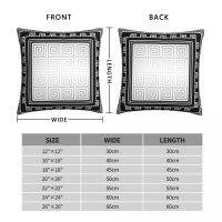 (ร้อน) กรีกคีย์สแควร์ปลอกหมอนโพลีเอสเตอร์ผ้าลินินกำมะหยี่แบบซิปตกแต่งปลอกหมอนรถปลอกหมอนอิง