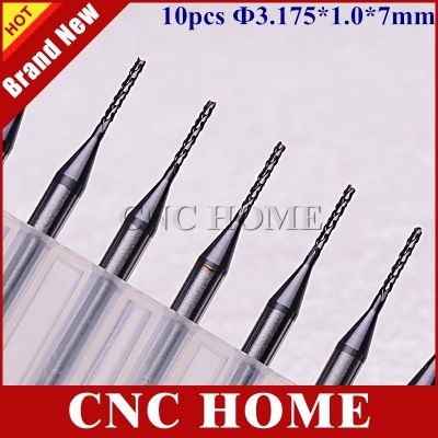 10pcs 1mm นําเข้าคาร์ไบด์ PCB CNC End Mill Hard Nano Coating CNC Router Bits Corn Rotary Burrs Milling Cutter สําหรับ Cut Drill