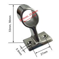 2ชิ้นที่จับ316สแตนเลสแป้นยึดตรงกลางอุปกรณ์เรือทะเล22มม. สำหรับท่อ22มม.