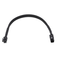 Sleeved ATX 4 Pin P4 Male to ATX P4 Female CPU Power Extension Cable Black thumbnail
