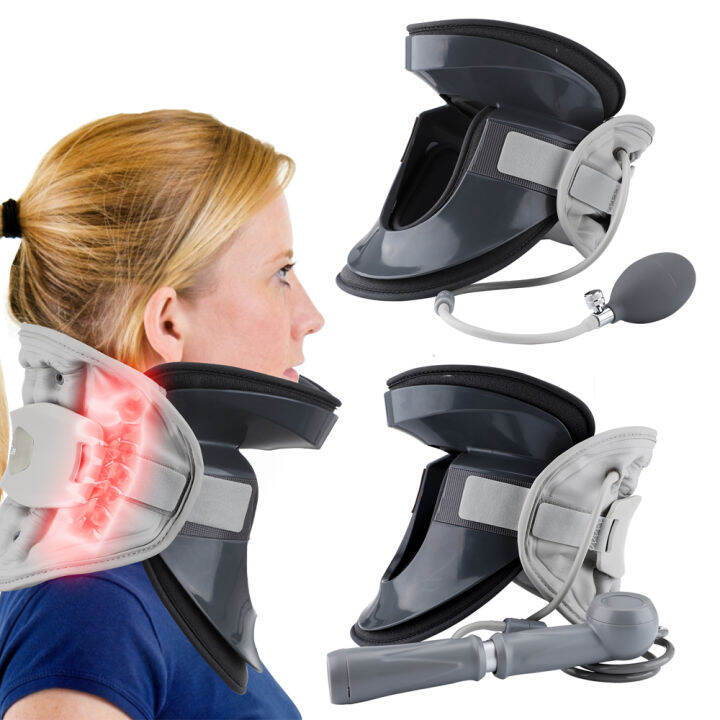 neck-cervical-traction-device-collar-brace-stretcher-protector-orthosis-inflatable-vertebra-spine-fixation-posture-corrector