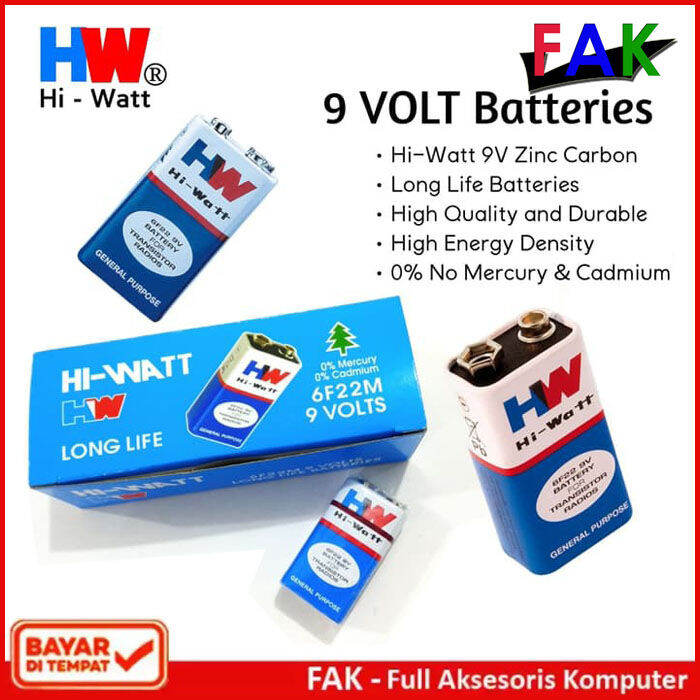 Fak Baterai V Battery Volt Baterai Kotak Merk Hw Hi Watt