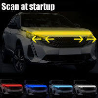 1pcs Car Daytime Running Lights Hood Light Strip Through-type Auto Modified Front Headlight Upgrade Cuttable Decorative Light