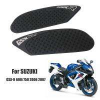 ✢﹍ For SUZUKI GSX-R 600 GSXR 750 2006 2007 Motorcycle Black Transparent Anti slip Fuel Tank Pads Side Gas Knee Grip Traction Pad