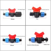 ℡ 2 50pcs 1/2 quot; Female/Male Thread 16mm Drip Tape Valve Micro Irrigation System Greenhouse Watering Connector Garden 16mm Tube Use