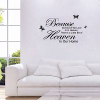 [COD] In Heaven Room Wall Stickers Because Someone We Qoute Decal Vinyl Sticker Bedroom SA295