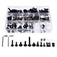 For Honda 198pcs Black Fairing Screws Terminals Bolts Clips M5 M6 Screw Set Support CB1100 CB300F CB500X CBR125R CBR600F MAYITR