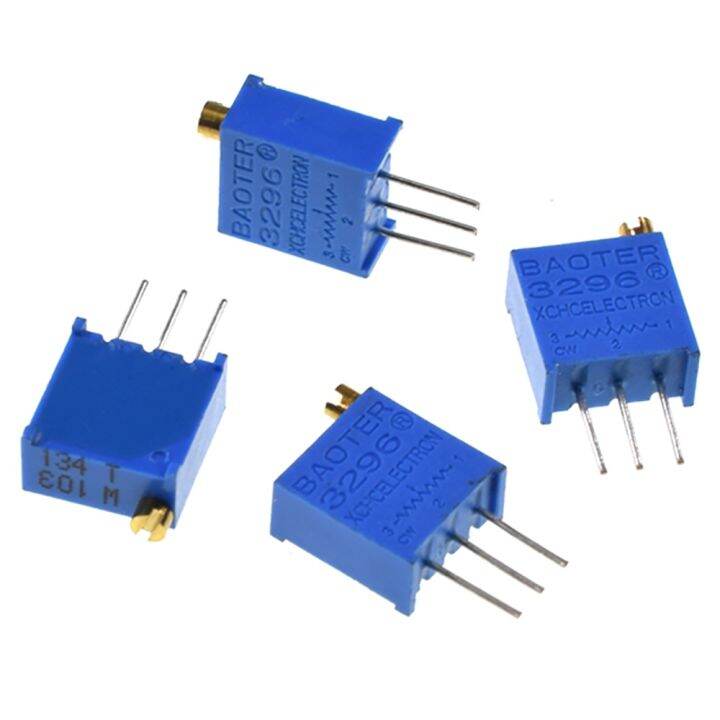 10pcs-3296w-potentiometer-precision-adjustable-resistance-multi-turn-trimming-100r-200r-500r-101-201-501-trimmer-potentiometer