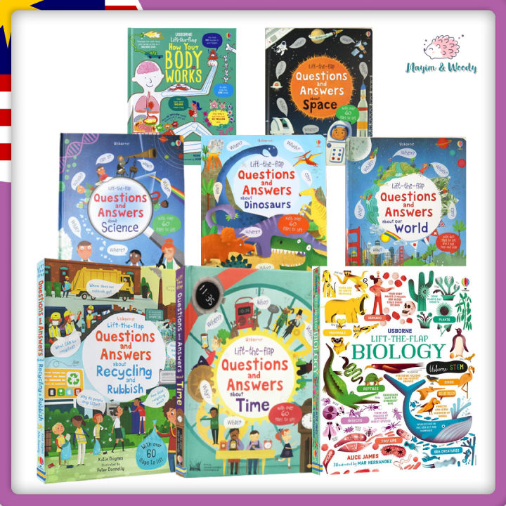 Usborne Lift-The-Flap Questions and Answers Series Children Interactive  Books General Knowledge books for kids 3-8 about dinosaur, animals, space,  computer coding, biology etc | Lazada