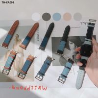 Suitable for iwatch2/3/4/5 generation denim leather watch strap GT2 quick release