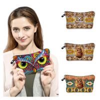 ▣♚ Cosmetic Bag Beach Travel Portable Womens Large Capacity Toilet Bag Pencil Cases For Girls Travel Cartoon Owl Makeup Bag Women