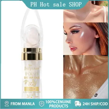 Body&Face Highlighter Powder Stick,Fairy Highlight Patting Three-dimensional Powder Makeup,Sparkle Loose Glitter Highlighter powder,Brighten Makeup