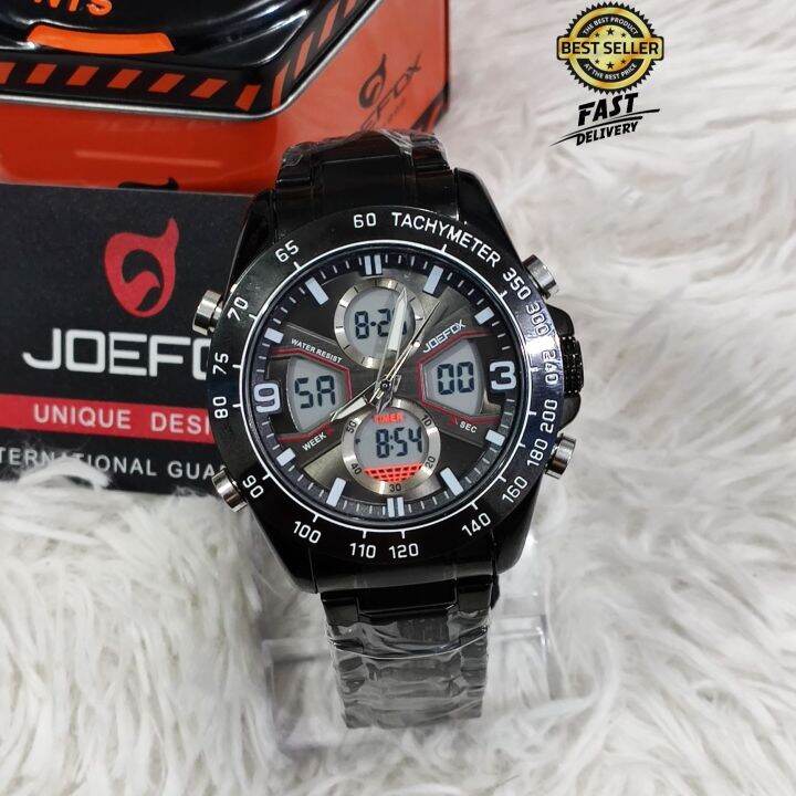Sports Watch JoeFox Original Men's DualTime Full Metal Complete