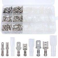 315Pcs Quick Splice 2.8mm 4.8mm 6.3mm Male and Female Wire Spade Connector Wire Crimp Terminal Block with Insulating Sleeve Assortment Kit