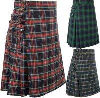 Mens Scottish แบบดั้งเดิม Highland Tartan Kilt 100 Jins Katun Kilt Hibrida, Modern Lipit Tartan Tradisional Pria Kilt