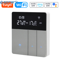 [electronicshop]I8HGE Tuya W-IFi อัจฉริยะควบคุมอุณหภูมิเทอร์โมแสงไฟความสว่างปรับอัตโนมัติบ้านออกไปโหมดโทรศัพท์มือถือ APP รีโมทควบคุมเข้ากันได้กับ Alexa G-Oogle บ้านการควบคุมเสียง