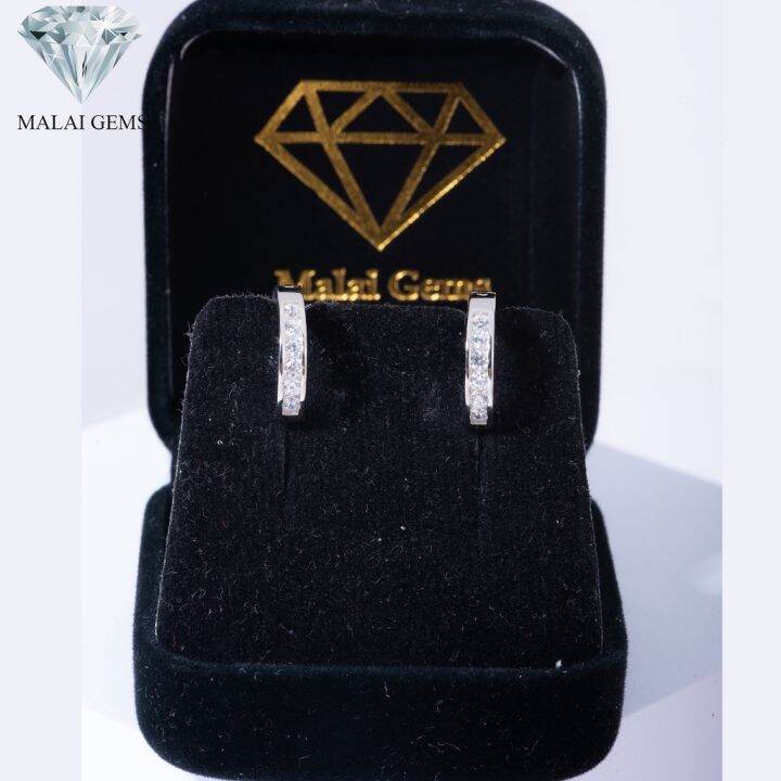 malai-gems-ต่างหูเพชร-เงินแท้-silver-925-เพชรสวิส-cz-เคลือบทองคำขาว-รุ่น-225-e07625-2-แถมกล่อง-ต่างหูcz-ต่างหูเงินแท้